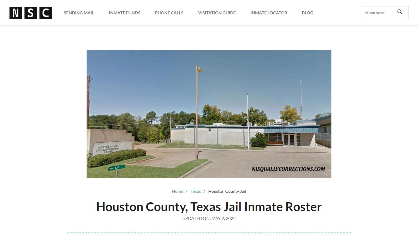 Houston County, Texas Jail Inmate List